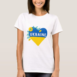 Ukraine Blume Herzplatz T-Shirt