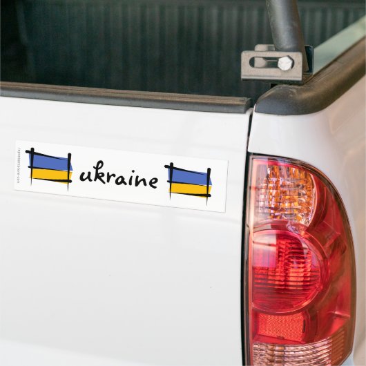 Ukraine-Bürsten-Flagge Autoaufkleber (Auf Lkw)