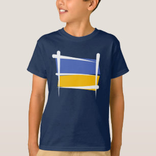 Ukraine-Bürsten-Flagge T-Shirt