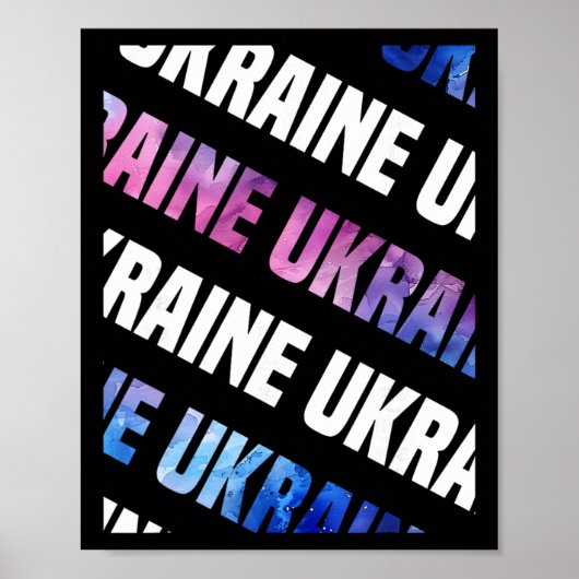 Ukraine Camo Pattern Watercolor Camouflage  Poster (Vorne)