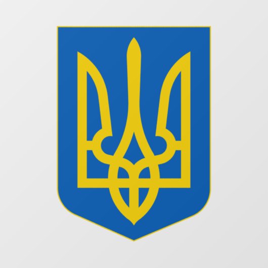 Ukraine Coat of Arms Fensteraufkleber (Blatt)