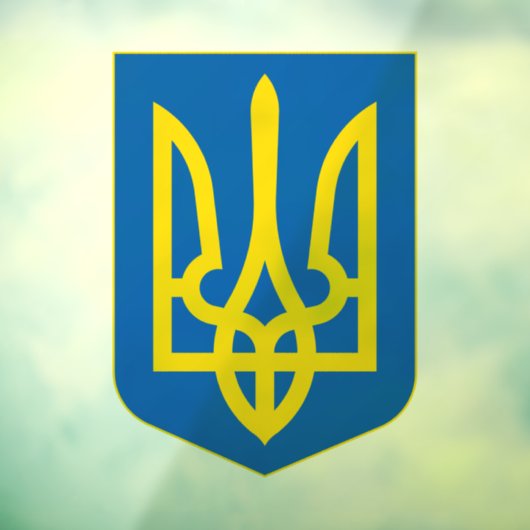 Ukraine Coat of Arms Fensteraufkleber (Blatt 3)