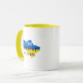 Ukraine Colors Siegermächtigung Kaffee Tasse (Vorderseite Links)