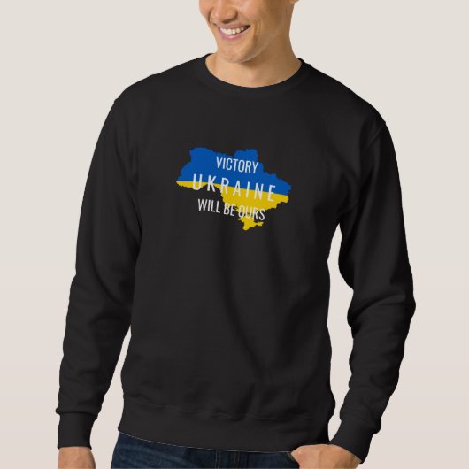 Ukraine Colors Siegermächtigung Schwarzes Sweatshi Sweatshirt (Vorderseite)