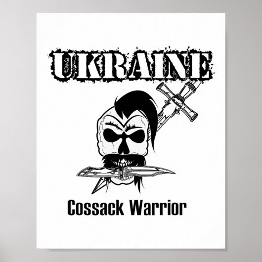 Ukraine Cossack Warrior - Support Ukraine  Poster (Vorne)