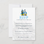 Ukraine Couple RSVP Karte (Vorderseite)