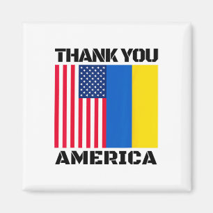Ukraine Danke Amerika Amerikanische Unterstützung Magnet