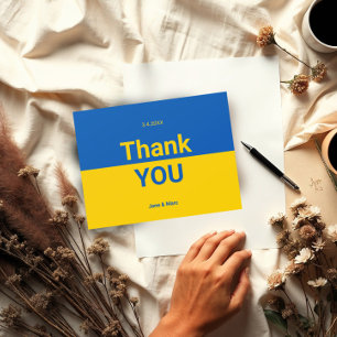 Ukraine Dankeskarten Moderne Typo Postkarten