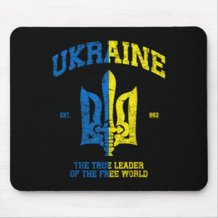 Ukraine Der Führer Der Freien Welt Vintage Ukrai Mousepad