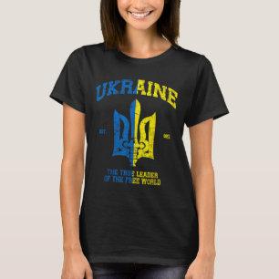 Ukraine Der Führer Der Freien Welt Vintage Ukraine T-Shirt