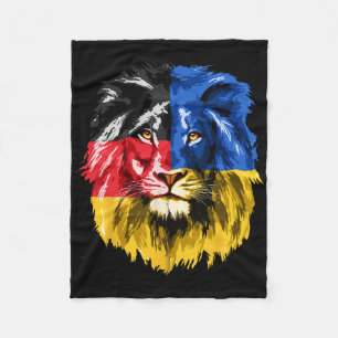 Ukraine Deutschland Flagge Löwe Deutschland Ukrain Fleecedecke