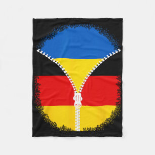 Ukraine Deutschland Flagge Ukrainisch Deutsche Rei Fleecedecke