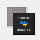 Ukraine Distressed Flag Mariupol Stolz Magnet (Vorderseite/Rückseite)
