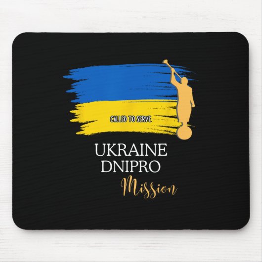 Ukraine Dnipro Mormone Lds Mission Missionar Mousepad (Vorne)