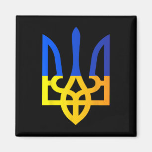 Ukraine Dreizack Nationales Symbol Ukrainische Fla Magnet