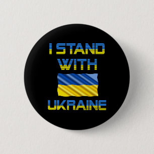 Ukraine Dreizack Ukraine-Flagge Ukrainische Flagge Button