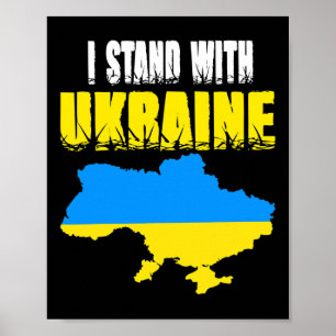 Ukraine Dreizack Ukraine-Flagge Ukrainische Flagge Poster