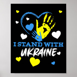 Ukraine Dreizack Ukraine-Flagge Ukrainische Flagge Poster