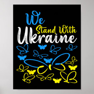 Ukraine Dreizack Ukraine-Flagge Ukrainische Flagge Poster