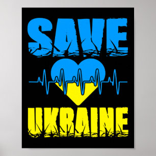 Ukraine Dreizack Ukraine-Flagge Ukrainische Flagge Poster