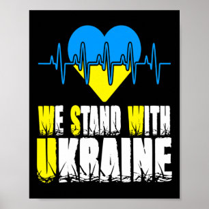 Ukraine Dreizack Ukraine-Flagge Ukrainische Flagge Poster