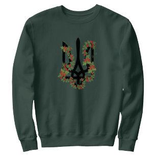 UKRAINE. Dreizack. Ukrainisches Wappen. Sweatshirt