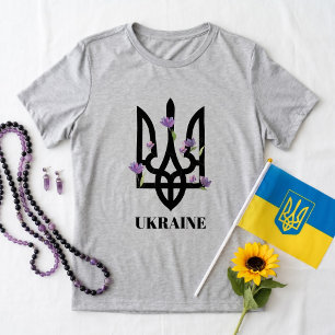 UKRAINE. Dreizack. Ukrainisches Wappen. Tri-Blend Shirt
