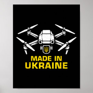 Ukraine Drohne Patriotische Ukrainische Fpv Liebha Poster