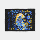 Ukraine Duck Retro Floral Ukrainian Flag Vyshyvank Fleecedecke (Vorderseite (Horizontal))