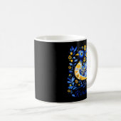 Ukraine Duck Retro Floral Ukrainian Flag Vyshyvank Kaffeetasse (VorderseiteRechts)