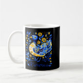 Ukraine Duck Retro Floral Ukrainian Flag Vyshyvank Kaffeetasse (Links)