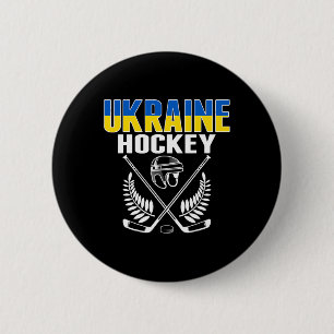 Ukraine Eishockeyfans - Ukrainische Hockeymannscha Button