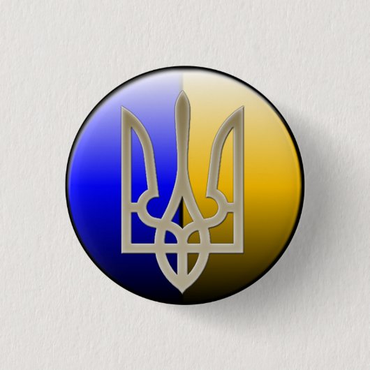 Ukraine Emblem-Abzeichen Button (Vorderseite)