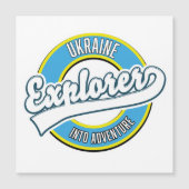 Ukraine Entdecker in Abenteuer Logo. Magnetkarte (Vorderseite)