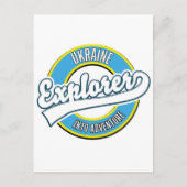 Ukraine Entdecker in Abenteuer Logo. Postkarte (Vorderseite)