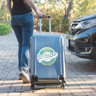 Ukraine-Entdecker-Logo für Abenteuer. Aufkleber