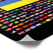 Ukraine Erkundung Weltflaggen  Poster (Ecke)