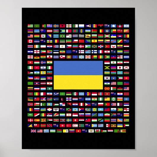 Ukraine Erkundung Weltflaggen  Poster (Vorne)