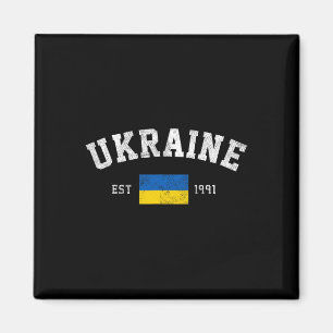 Ukraine Est. 1991 Ukrainische Flagge Unabhängigkei Magnet
