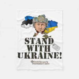 Ukraine Estland Flaggen Hundemarke Zelenskyy Steh Fleecedecke