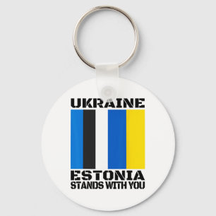 Ukraine Estland steht hinter Ihnen Estnische Unter Schlüsselanhänger