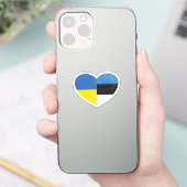 Ukraine Estnisch Estnisch Liebe Herz Aufkleber (Telefon)