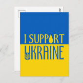 Ukraine-Fahne Gelbe blaue Unterlage Teardrop-Emble Postkarte (Vorne/Hinten)