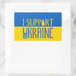 Ukraine-Fahne Gelbe blaue Unterlage Teardrop-Emble Rechteckiger Aufkleber