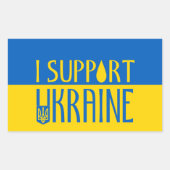 Ukraine-Fahne Gelbe blaue Unterlage Teardrop-Emble Rechteckiger Aufkleber (Vorderseite)