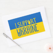 Ukraine-Fahne Gelbe blaue Unterlage Teardrop-Emble Rechteckiger Aufkleber (Umschlag)