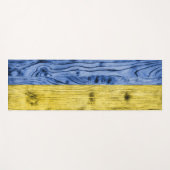 Ukraine-Fahne gelbe Holzstruktur Yogamatte (Vorderseite (Horizontal))