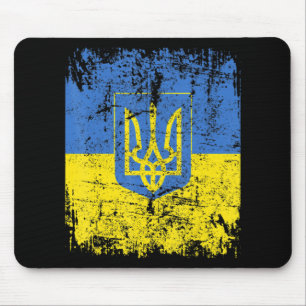 UKRAINE Fahne Vintag Männer Frauen Kinder UKRAINE Mousepad