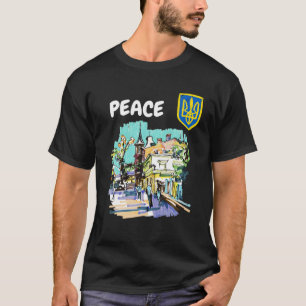Ukraine Fahne Vintagen Tage in Kiew Ukrainisch Buc T-Shirt