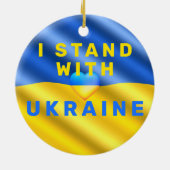 Ukraine Fahne Weihnachtsschmuck Freiheit Frieden (Hinten)